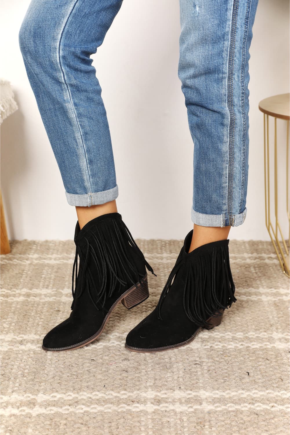 Legend Women's Fringe Cowboy Western Ankle Boots - cas7m