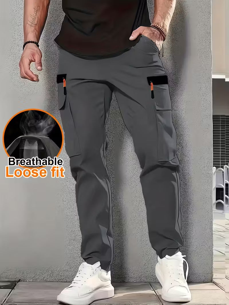 Mens Loose-fit Workwear Long Pants - cas7m