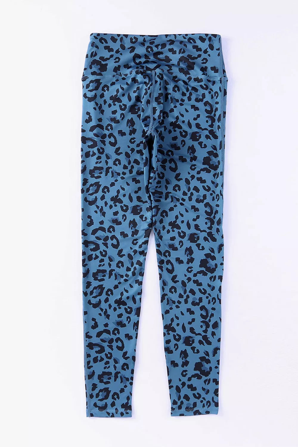 Leopard Print Wide Waistband Leggings - cas7m