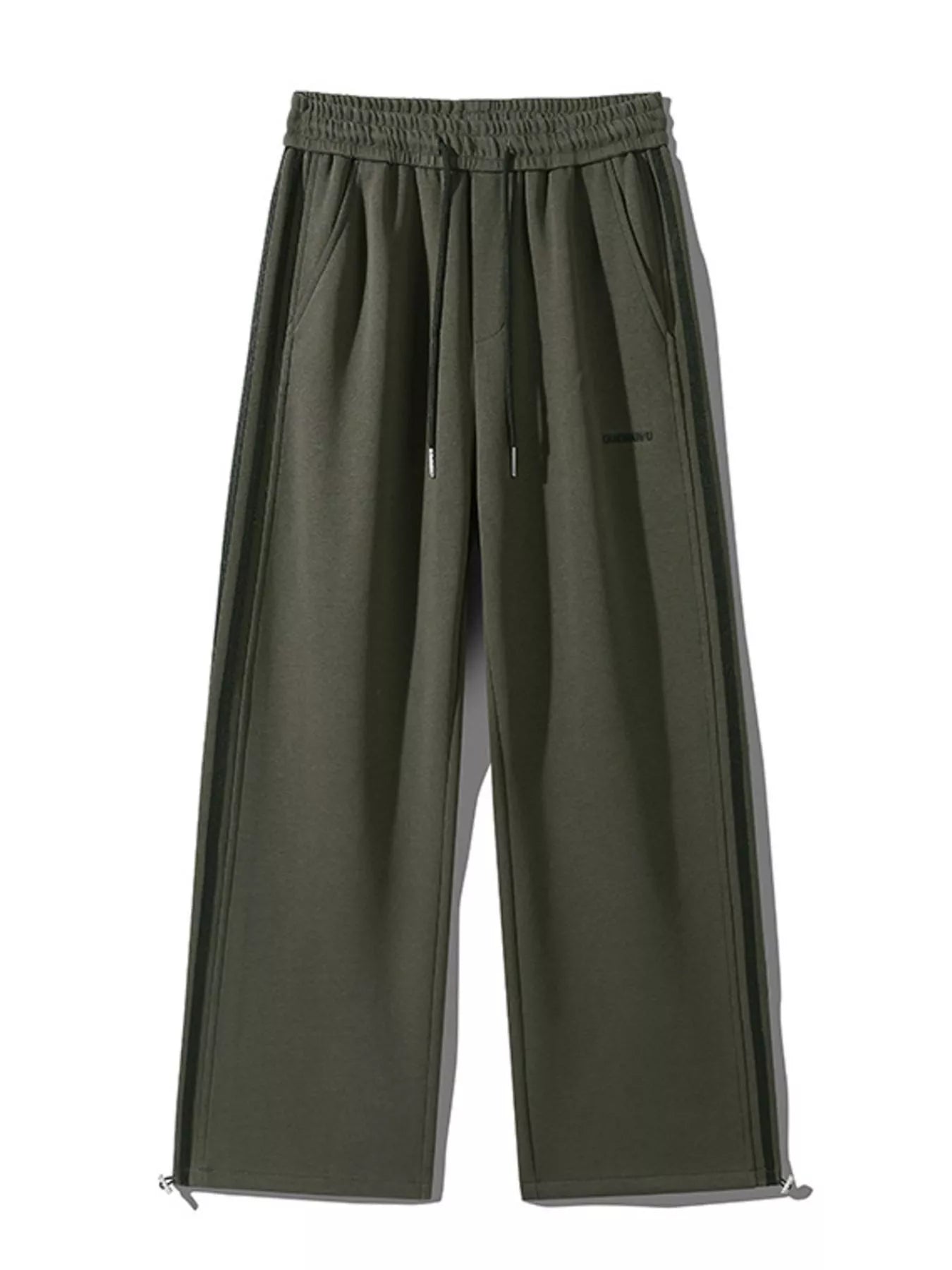 Men's Plus Size Casual Striped Wide Leg Sweatpants - cas7m