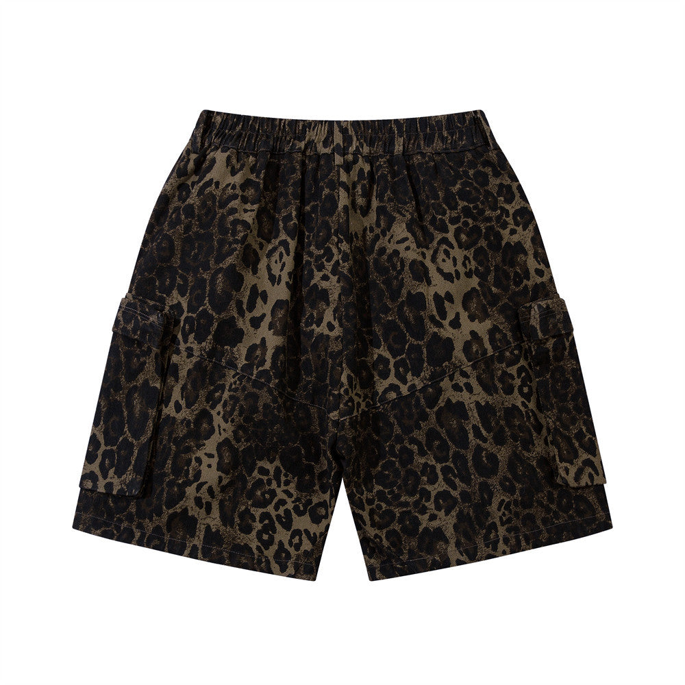 Leopard Camouflage Workwear Shorts Men - cas7m