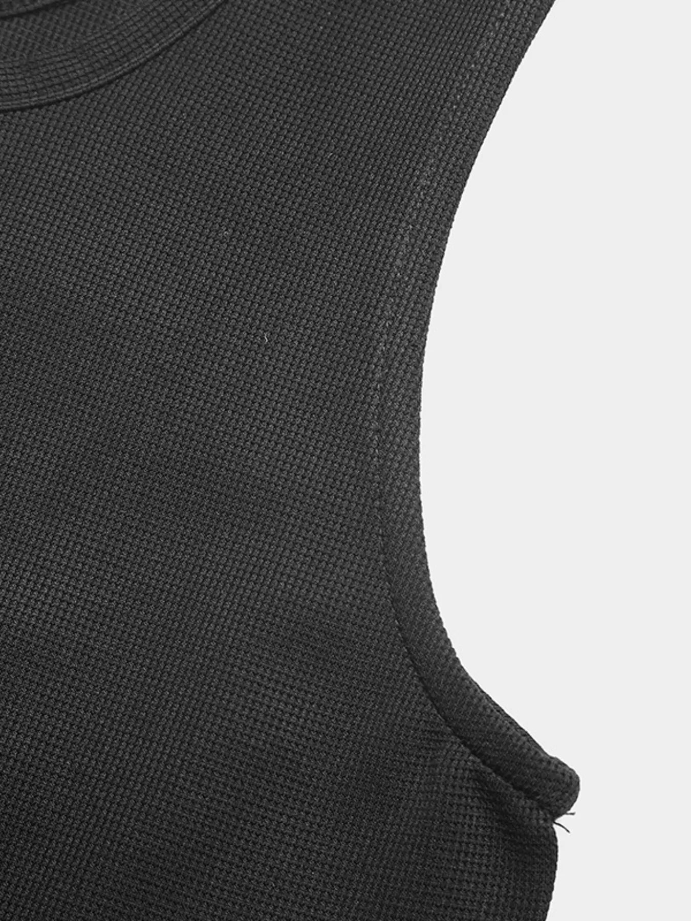 Sleeveless Button-Front Wide Leg Jumpsuit - cas7m