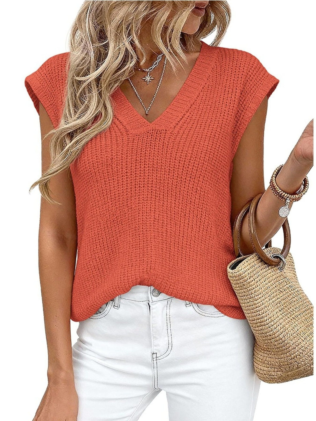 V-Neck Sweater Vest - cas7m
