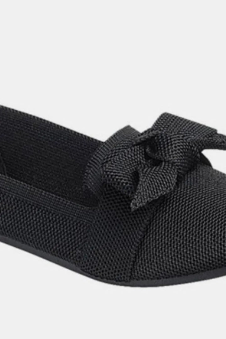 Forever Link Bow Tie Slip On Ballet Flats - cas7m