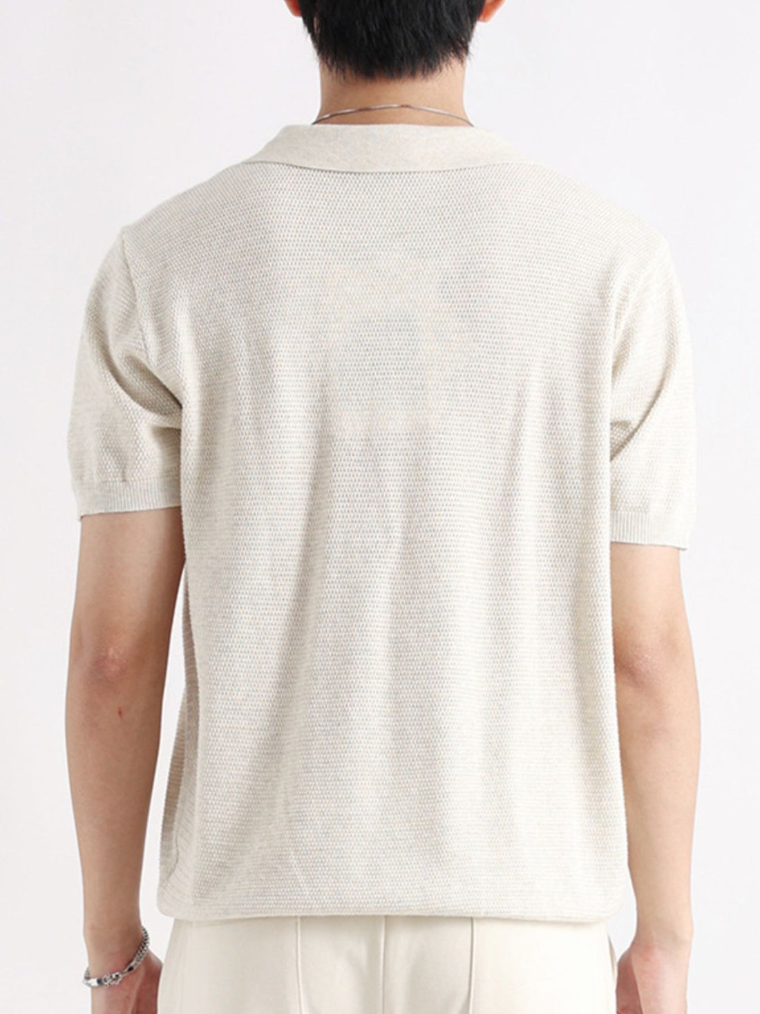 Men's Plus Size Button Detail Short Sleeve Polo - cas7m