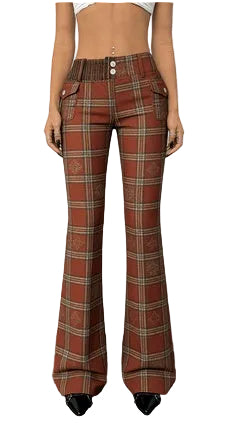 Low-Rise Double-Button Pinstripe Pants - cas7m