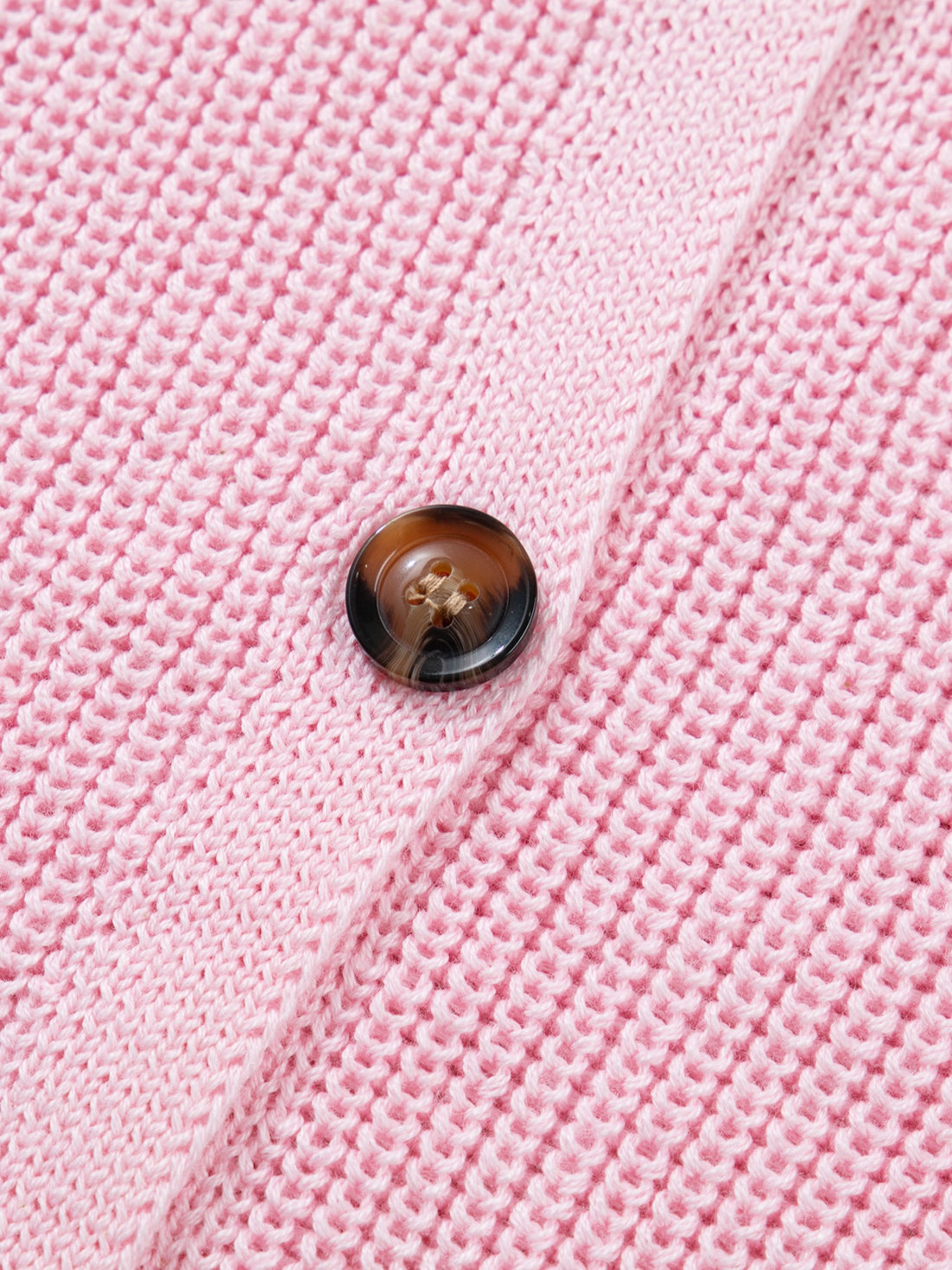 Solid Color Knit V Neck Button Front Sweater Vest - cas7m