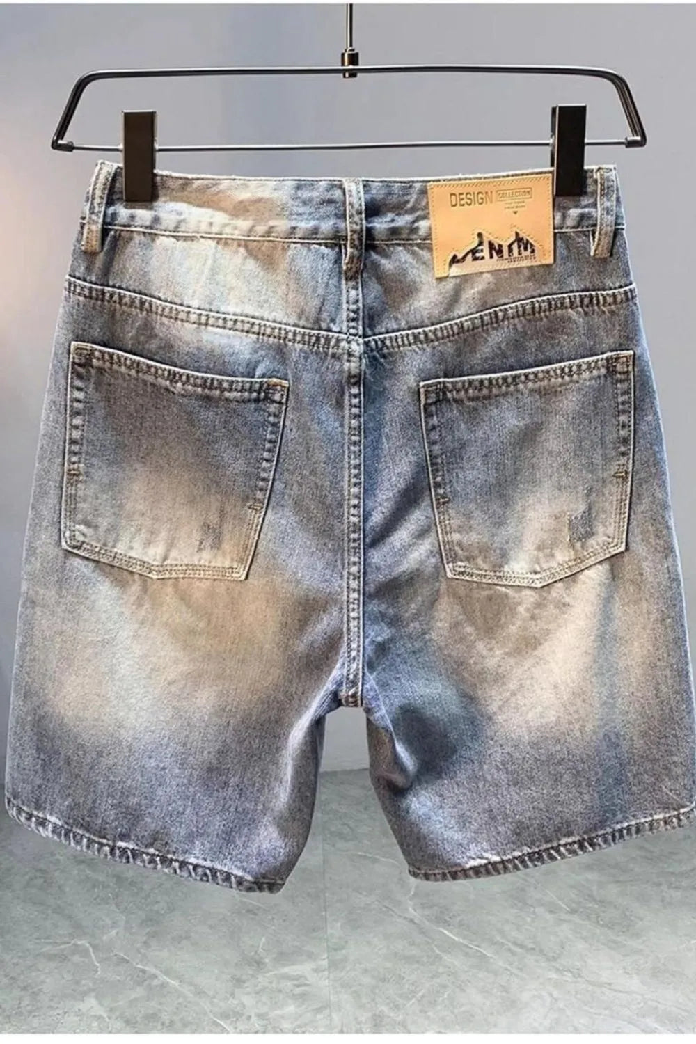 Men's Distressed Denim Shorts - cas7m