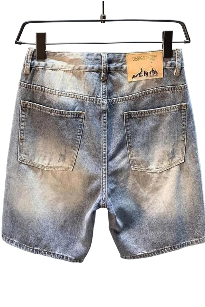 Men's Distressed Denim Shorts - cas7m