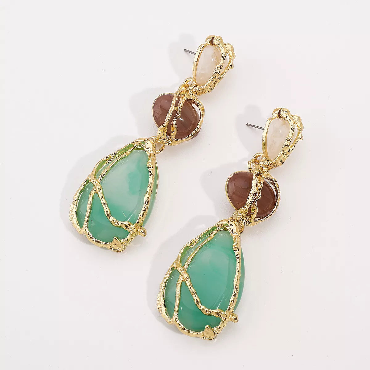 18K Gold-Plated Teardrop Earrings - cas7m