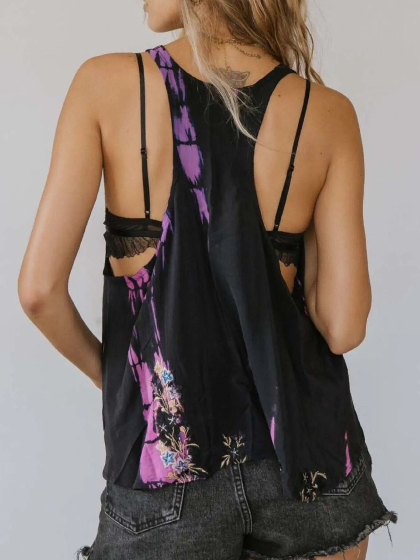 Printed Scoop Neck Tank - cas7m