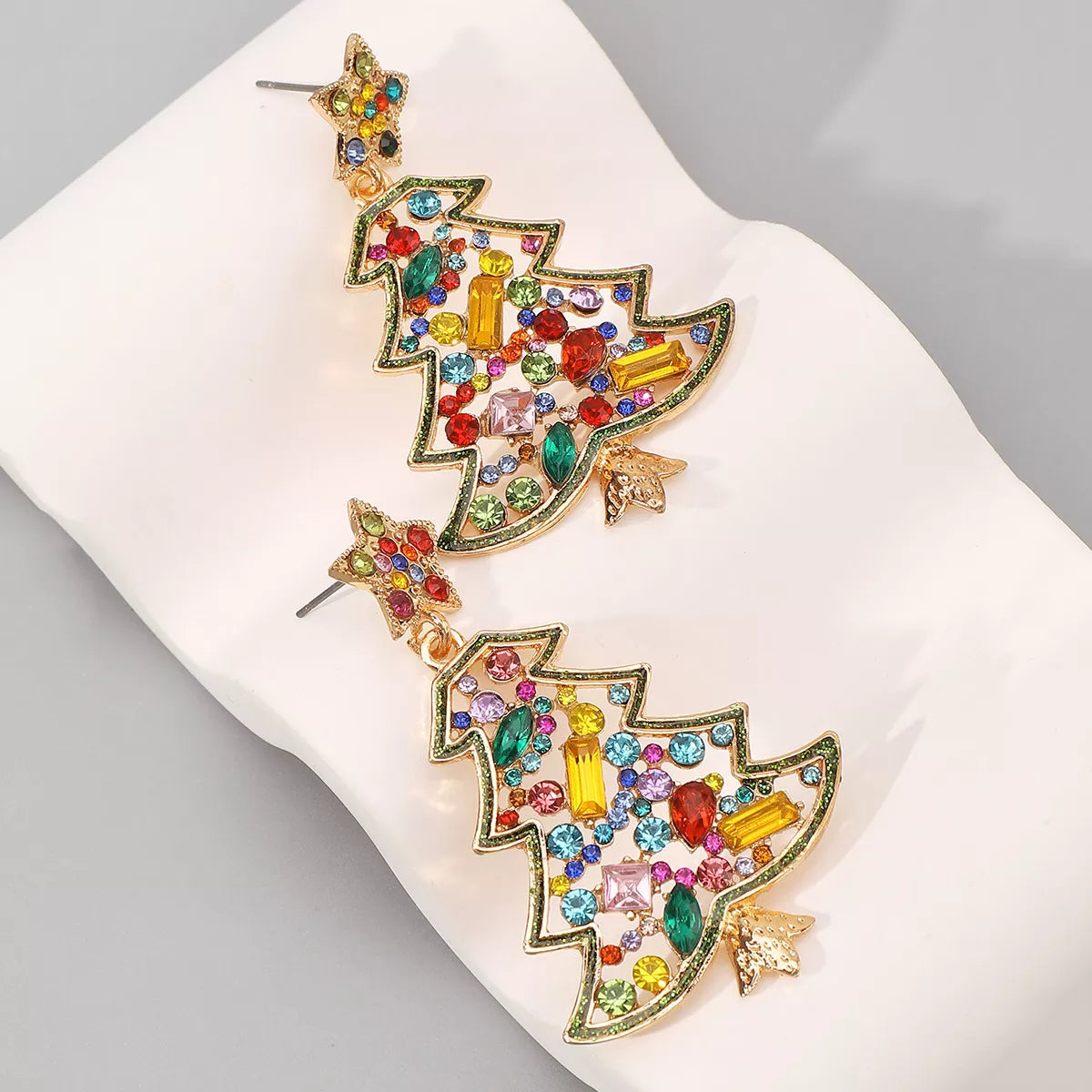 Christmas Tree Dangle Earrings - cas7m