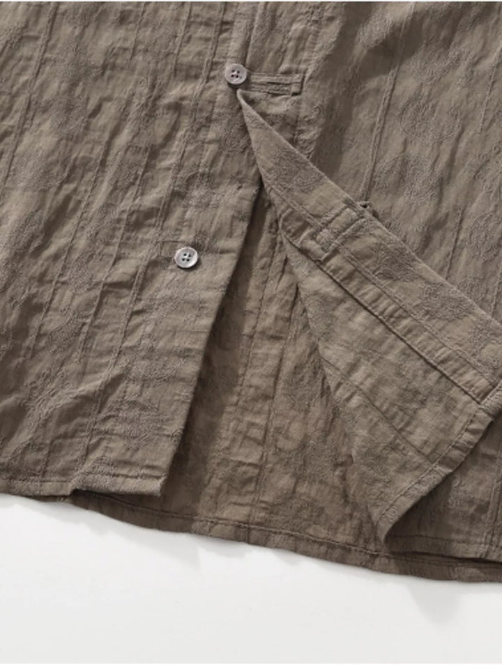 Men's Plus Size Casual Button Up Short Sleeve Shirt - cas7m