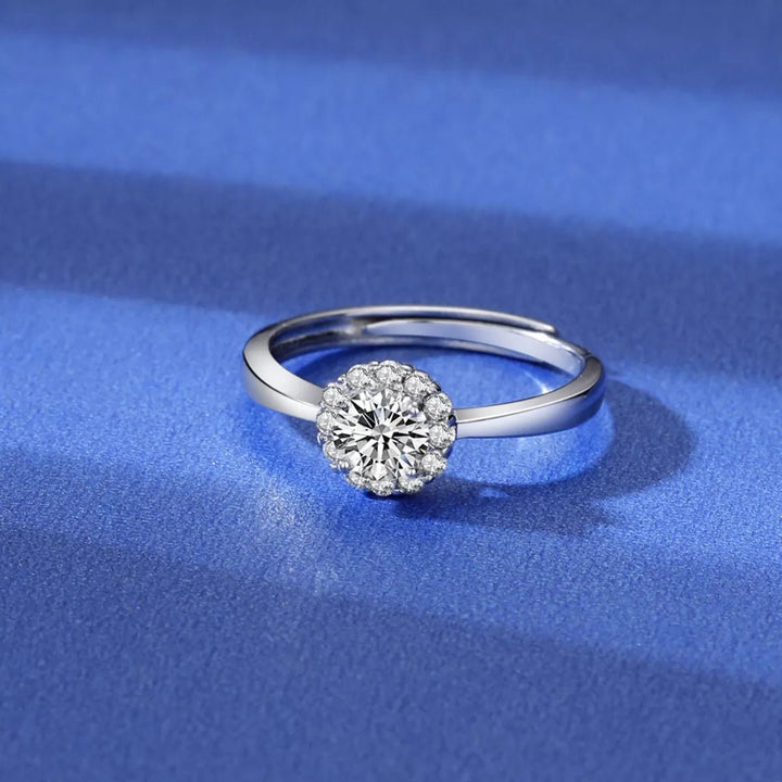 1 Carat Moissanite 925 Sterling Silver Ring - cas7m