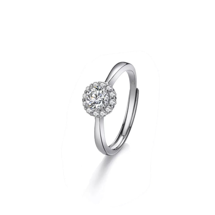 1 Carat Moissanite 925 Sterling Silver Ring - cas7m