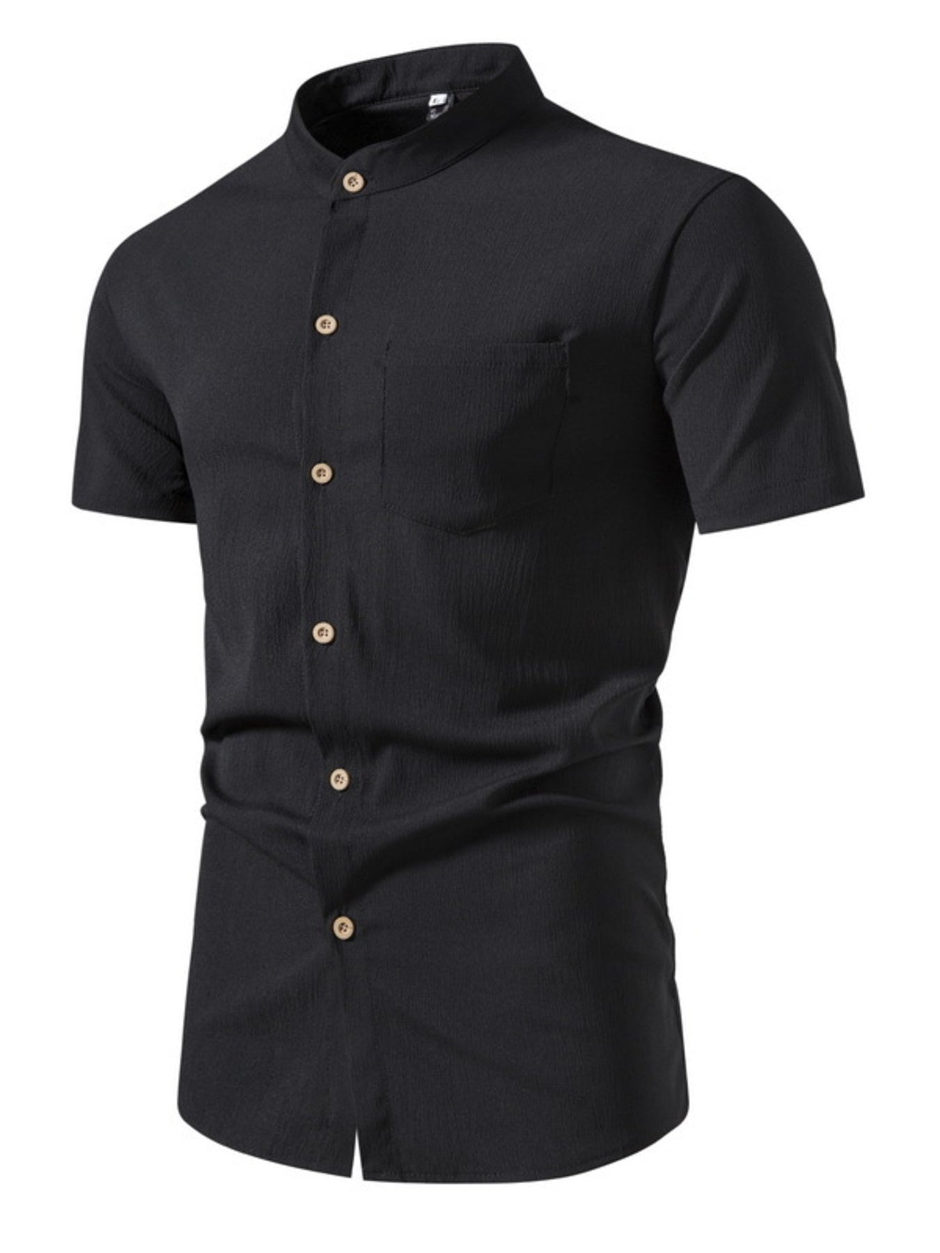 Men's Plus Size Button Up Short Sleeve Shirt - cas7m