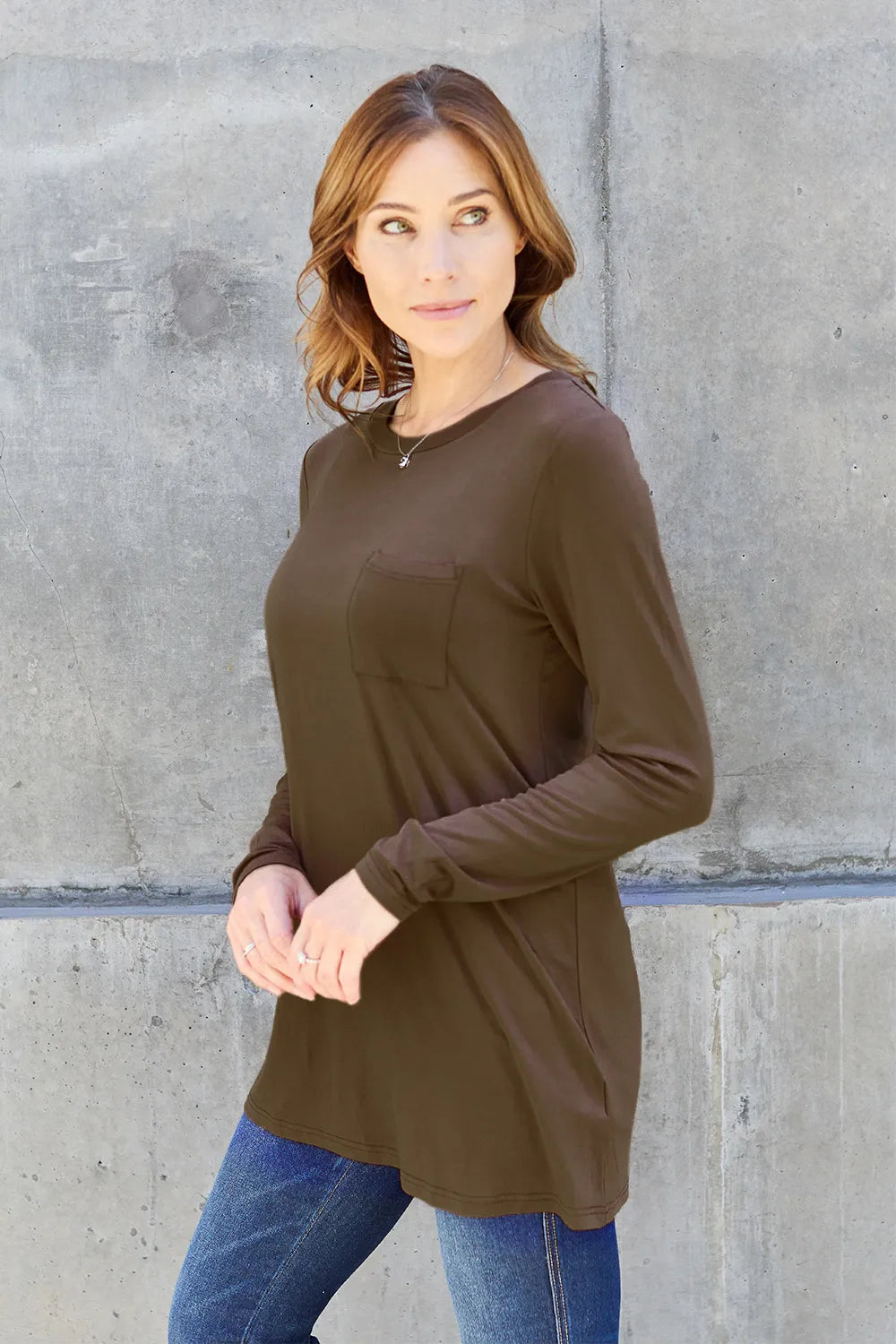 Basic Bae Full Size Round Neck Long Sleeve Top - cas7m