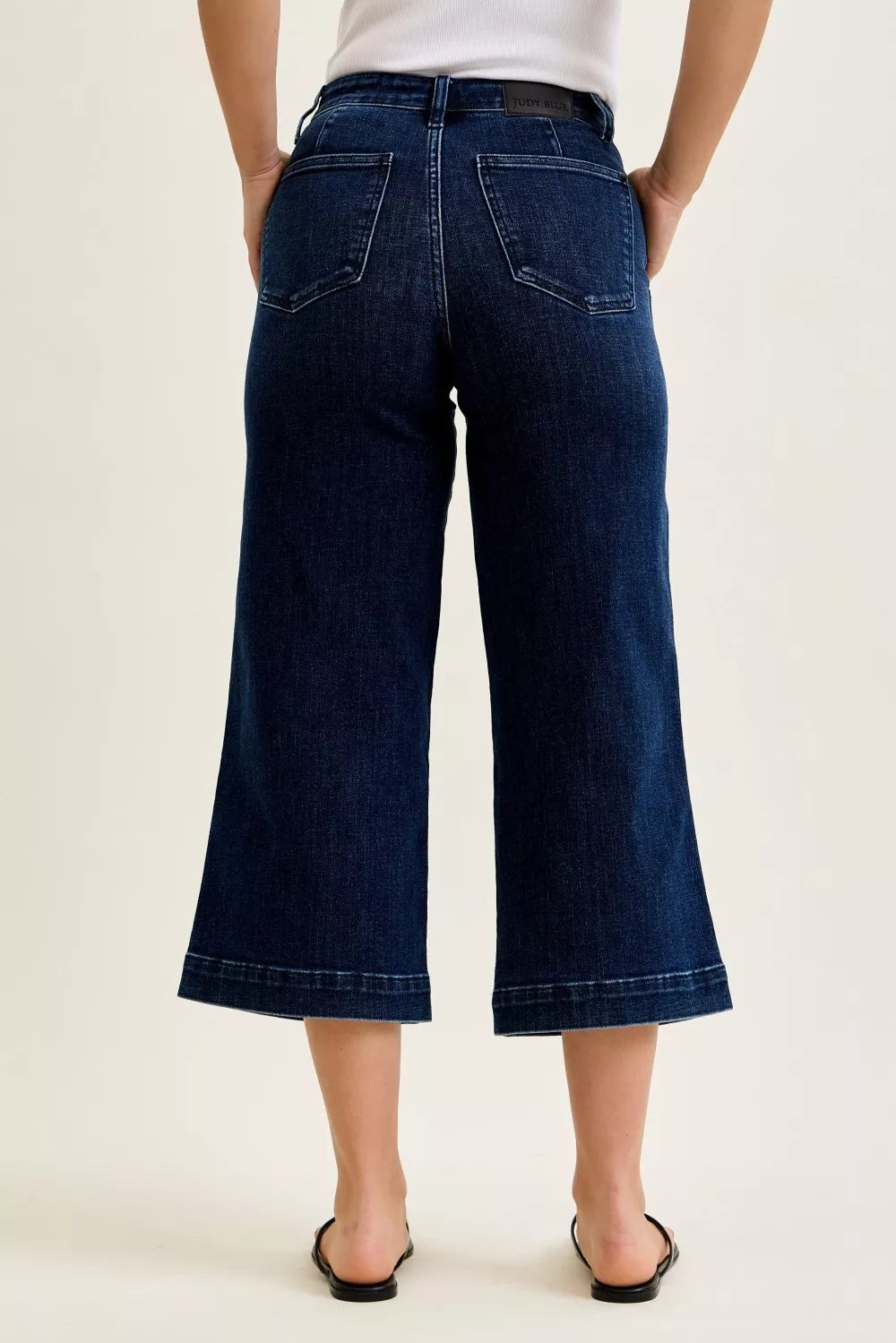 Judy Blue High Waist Ankle Wide Jeans - cas7m