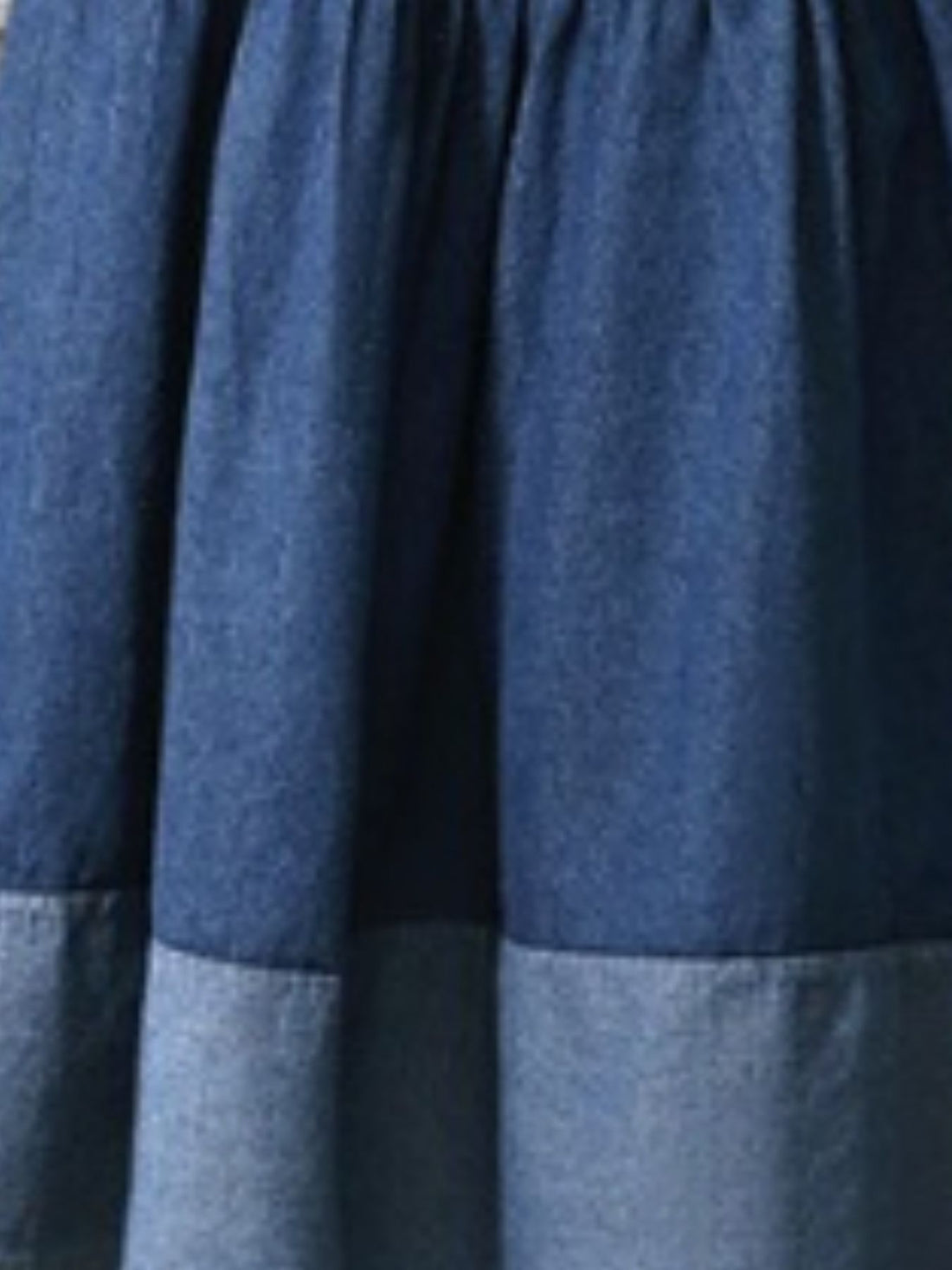 Tiered Denim Midi Skirt - cas7m