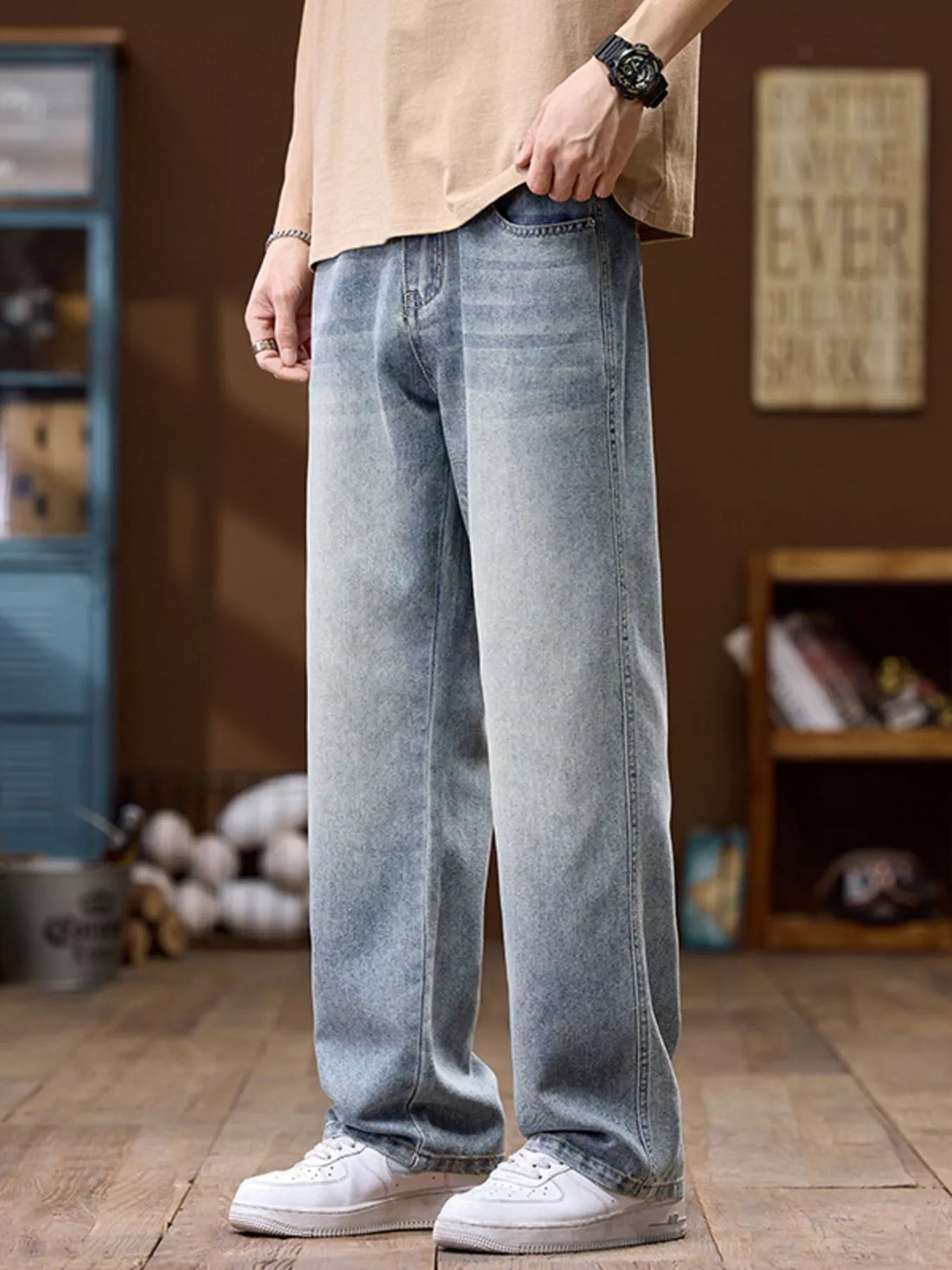 Men's Wide Leg Jeans - cas7m