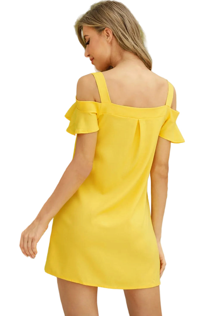 Cold-Shoulder Mini Dress - cas7m