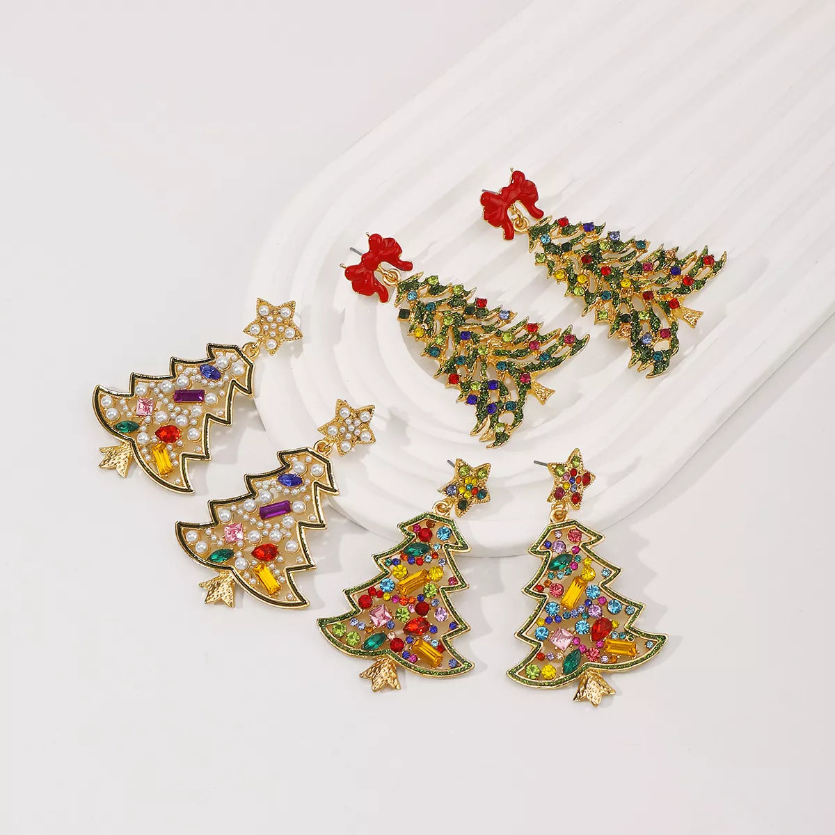 Christmas Tree Dangle Earrings - cas7m