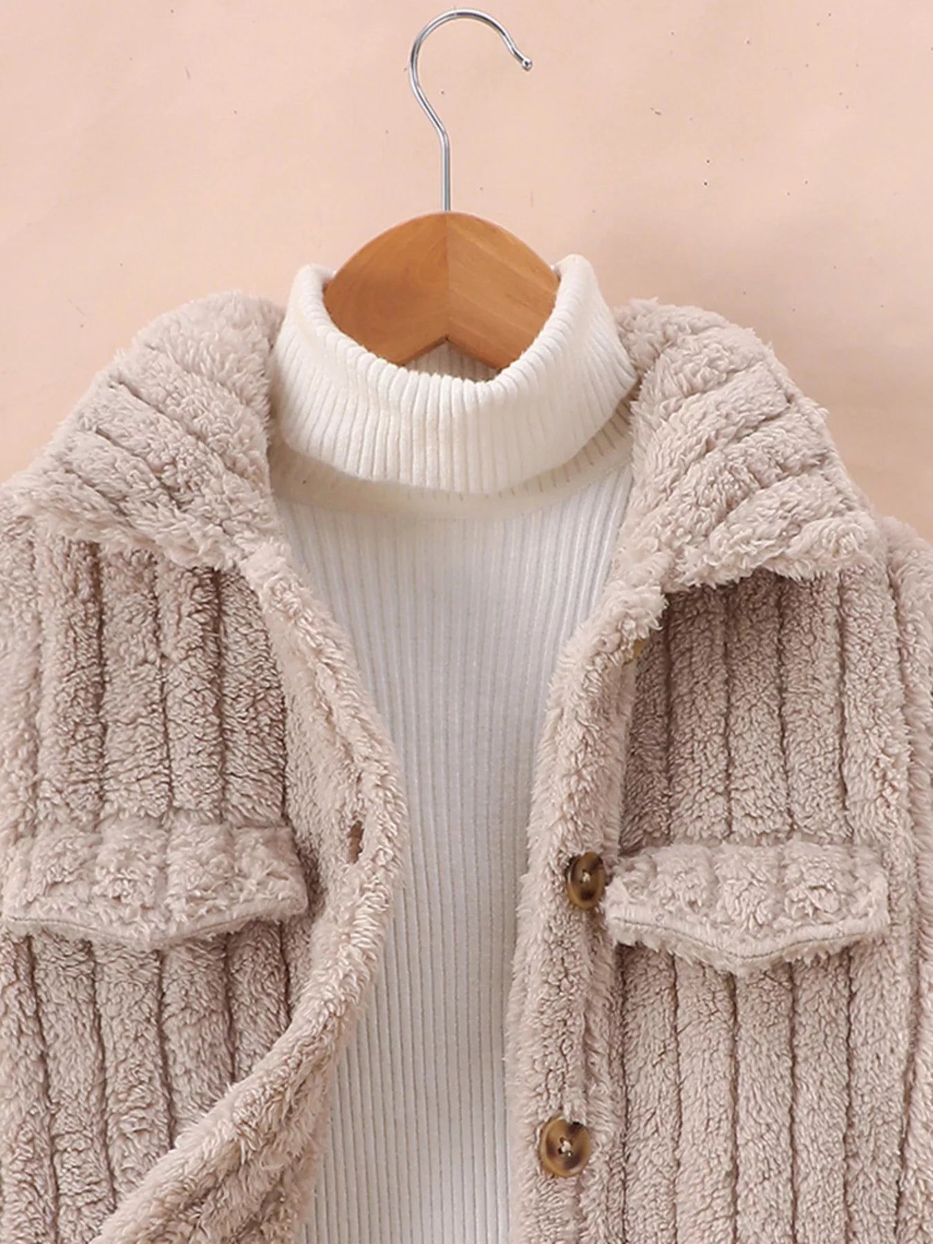 Children's Cozy Fleece Button-Down Jacket - cas7m