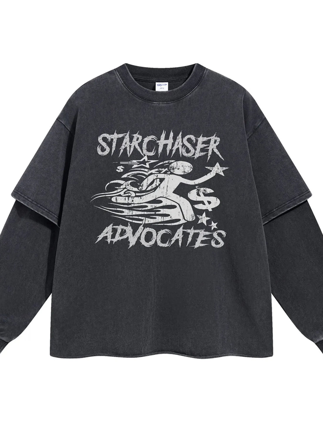 Men's Graphic Round Neck Long Sleeve T-Shirt - cas7m