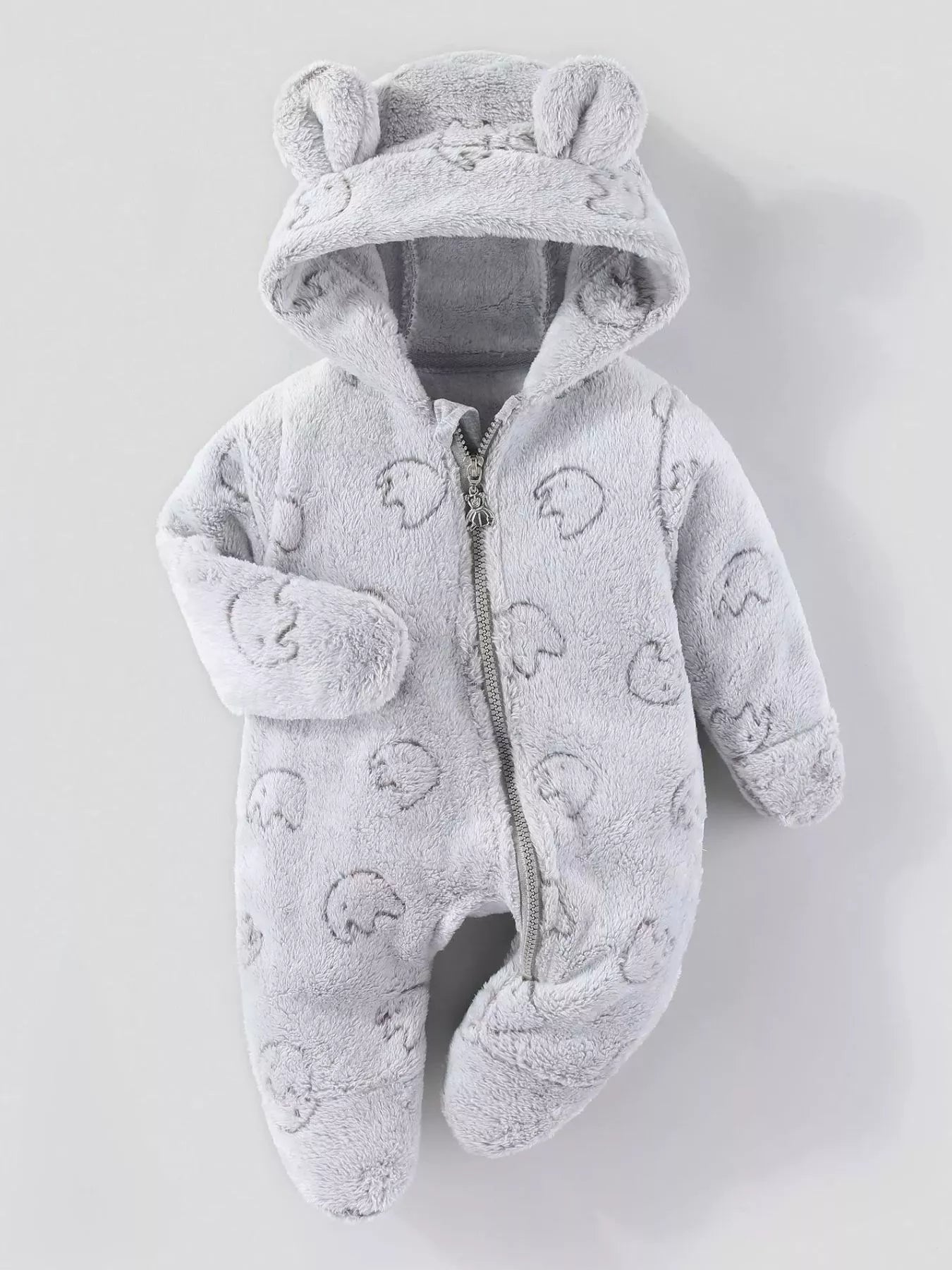 Children's Plush Hooded One-Piece - cas7m