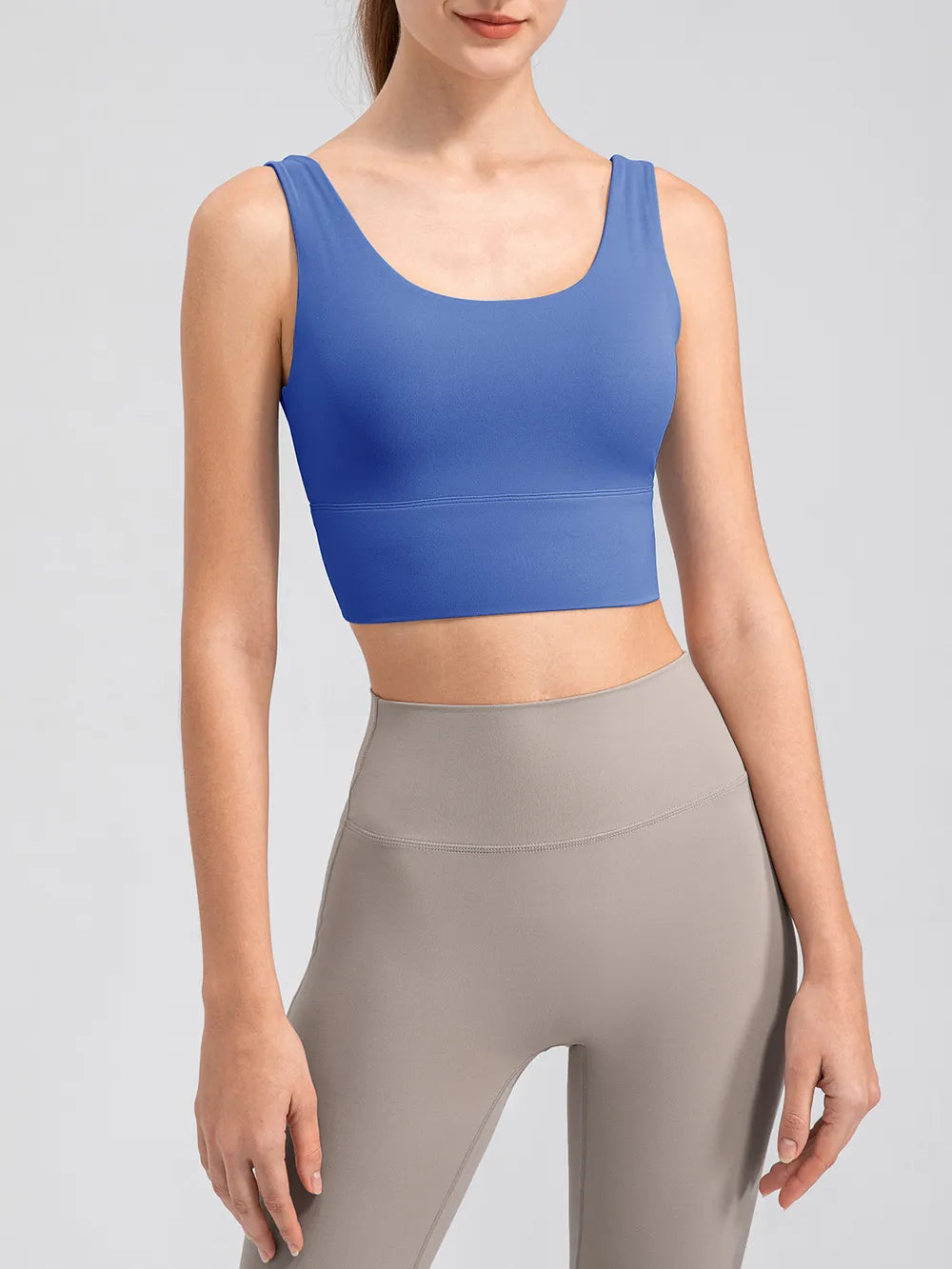 Scoop Neck Wide Strap Active Tank - cas7m