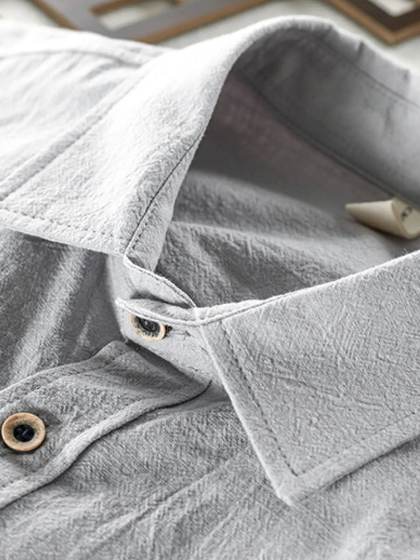 Men's Plus Size Button-Up Long Sleeve Shirt - cas7m