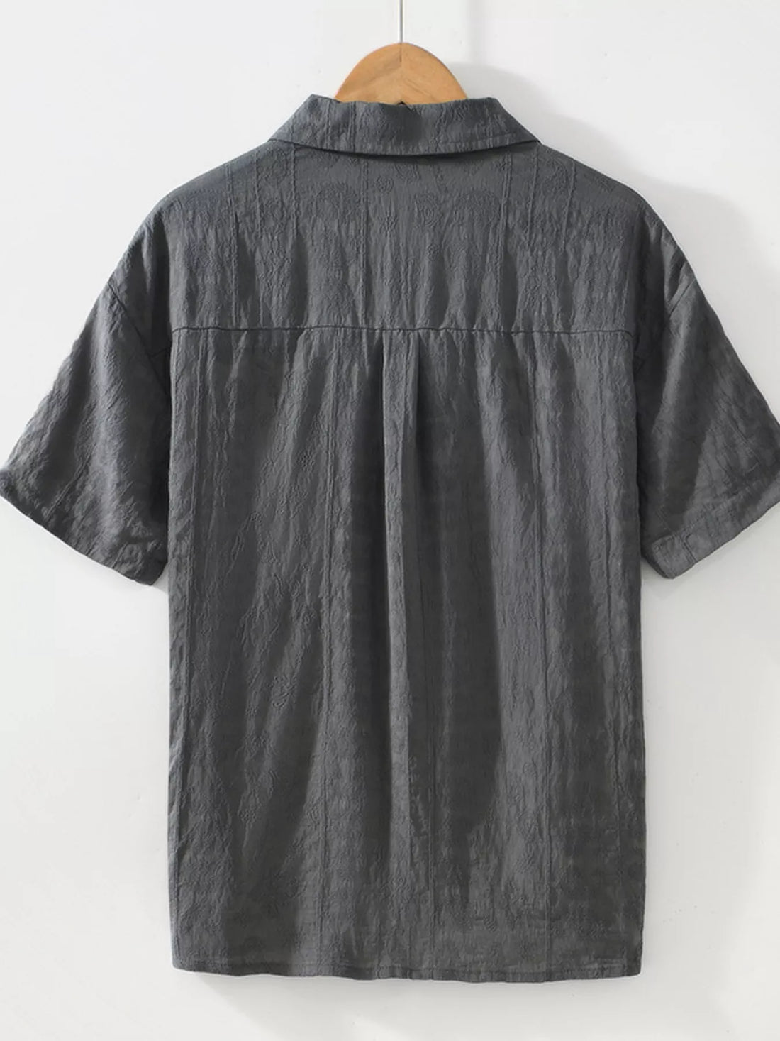 Men's Plus Size Casual Button Up Short Sleeve Shirt - cas7m