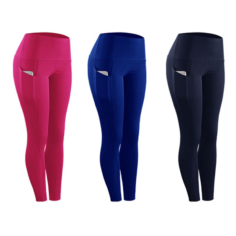 Women Compression Skinny Fitness Leggings Women Stretch Sportswear Casual Leggings Pants with Pocket - cas7m