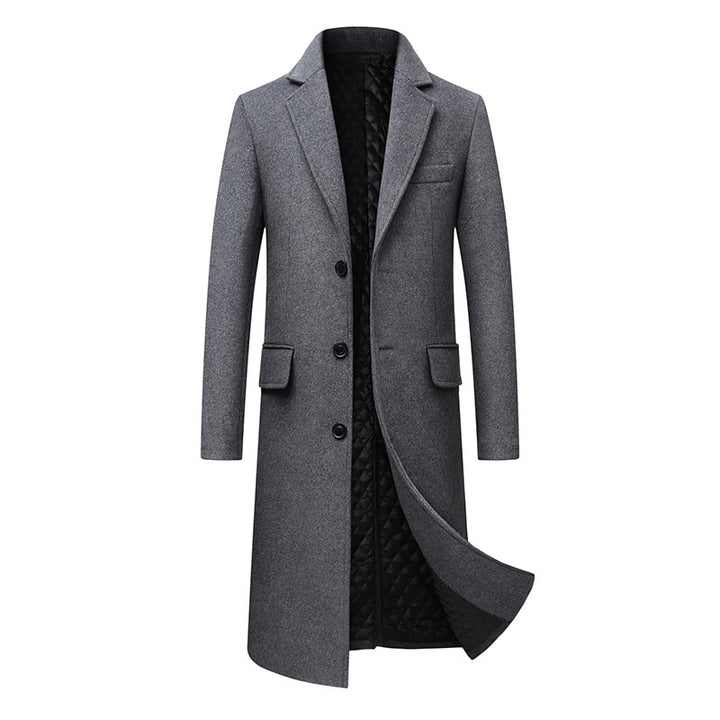 Men Casual Plus Cotton Long Coat - cas7m