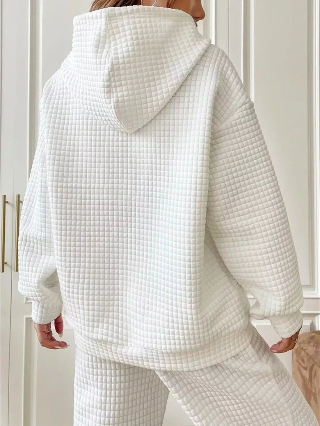 Full Size Textured Kangaroo Pocket Hoodie Plus Size - cas7m