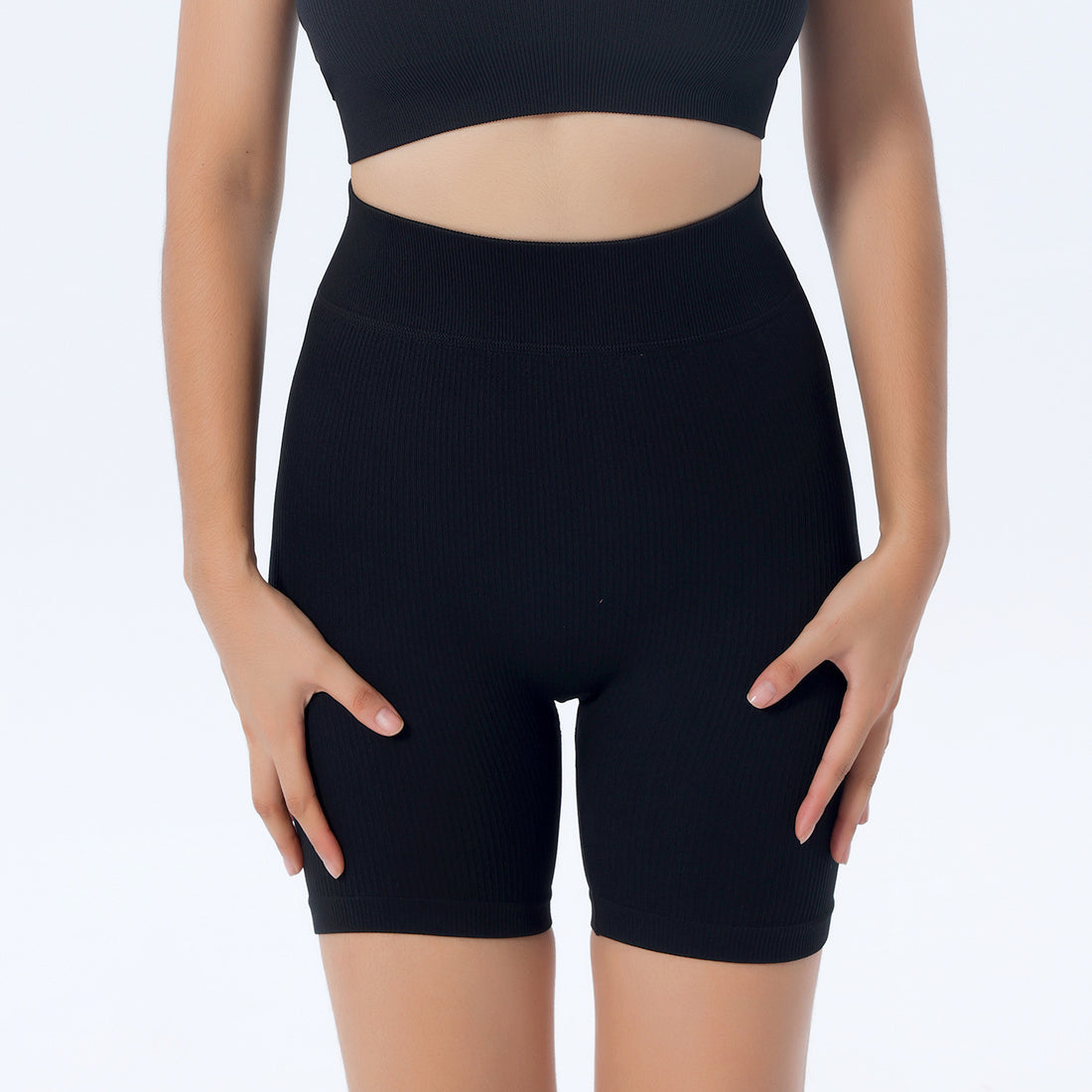 Seamless Yoga Set with Long Sleeve Top and Pants - cas7m