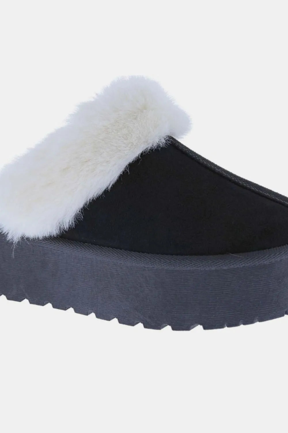 Weeboo Thick Bottom Fur Trim Snow Slippers - cas7m