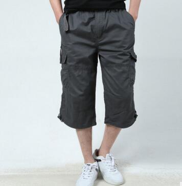 Men's Plus Size Outdoor Multi-Pocket Cotton Shorts