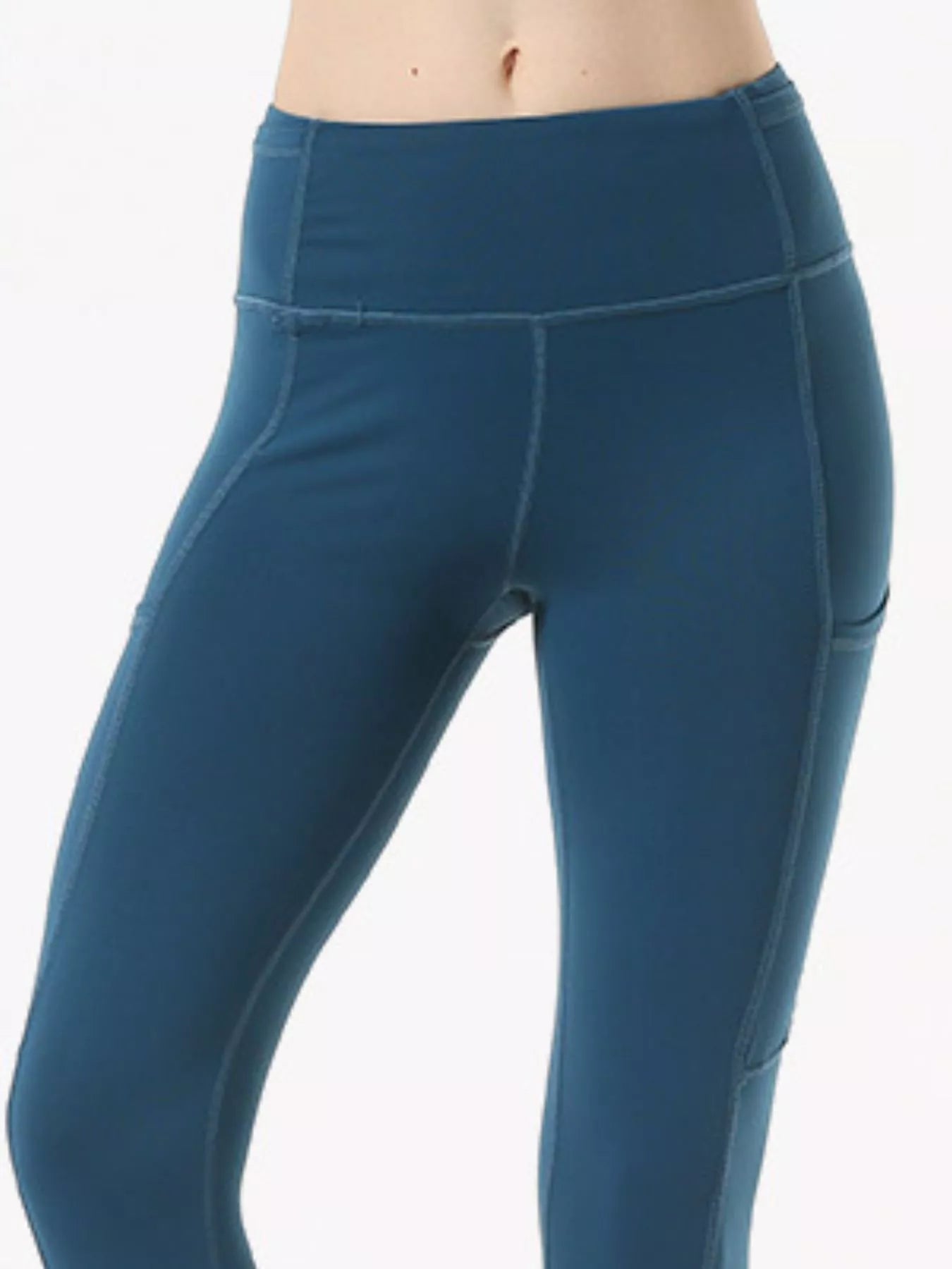 Full Size High-Waisted Active Leggings with Pockets Plus Size - cas7m