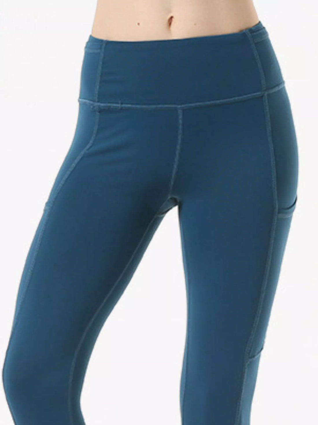 Full Size High-Waisted Active Leggings with Pockets Plus Size - cas7m