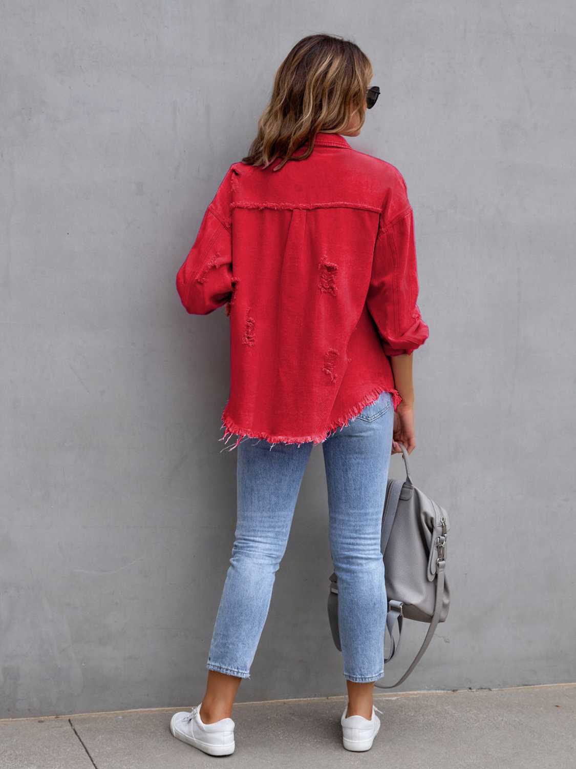 Chic Fringe Cotton-Blend Pullover Top - No Stretch, Machine Washable - cas7m
