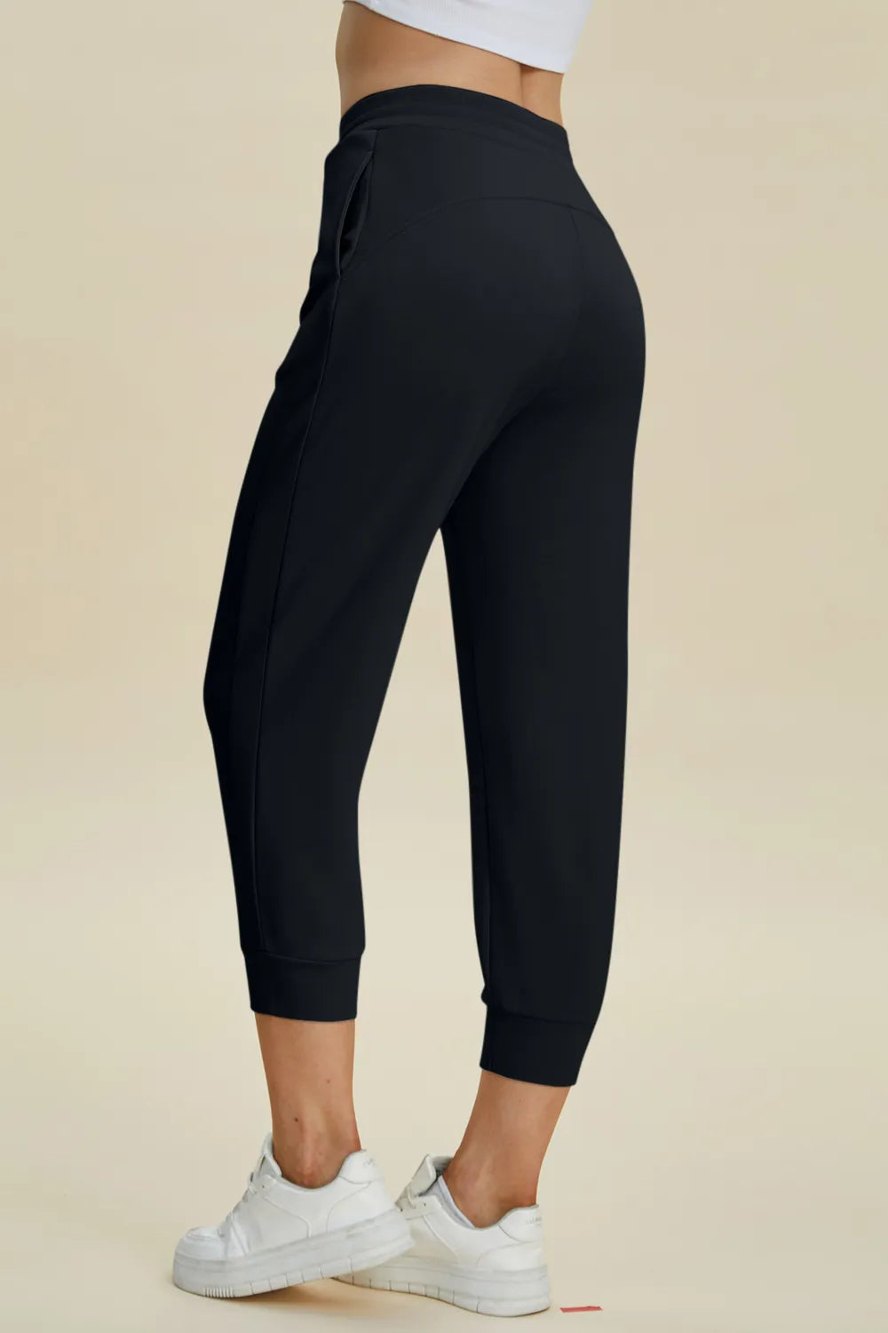 Basic Bae Full Size Air Scuba Drawstring High Waist Cropped Pants - cas7m