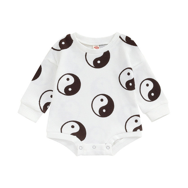 Baby One-piece Suit Knitted Long Sleeve - cas7m