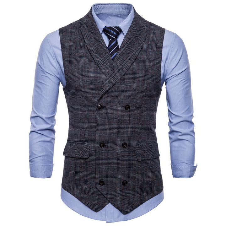 Check lapel vest vest - cas7m
