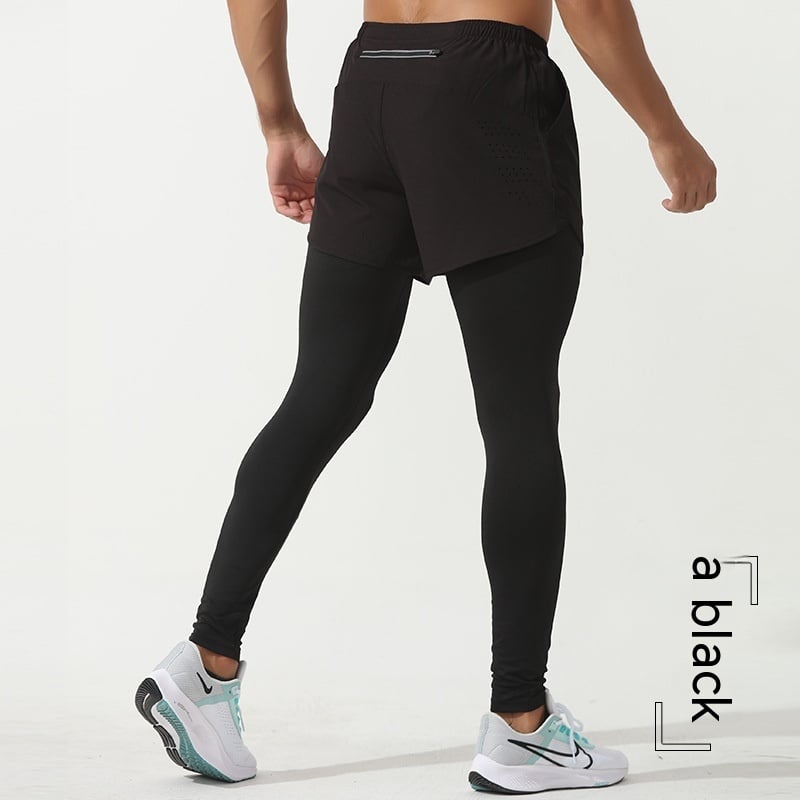 Men's Quick Dry Elastic Fitness Running Pants - cas7m