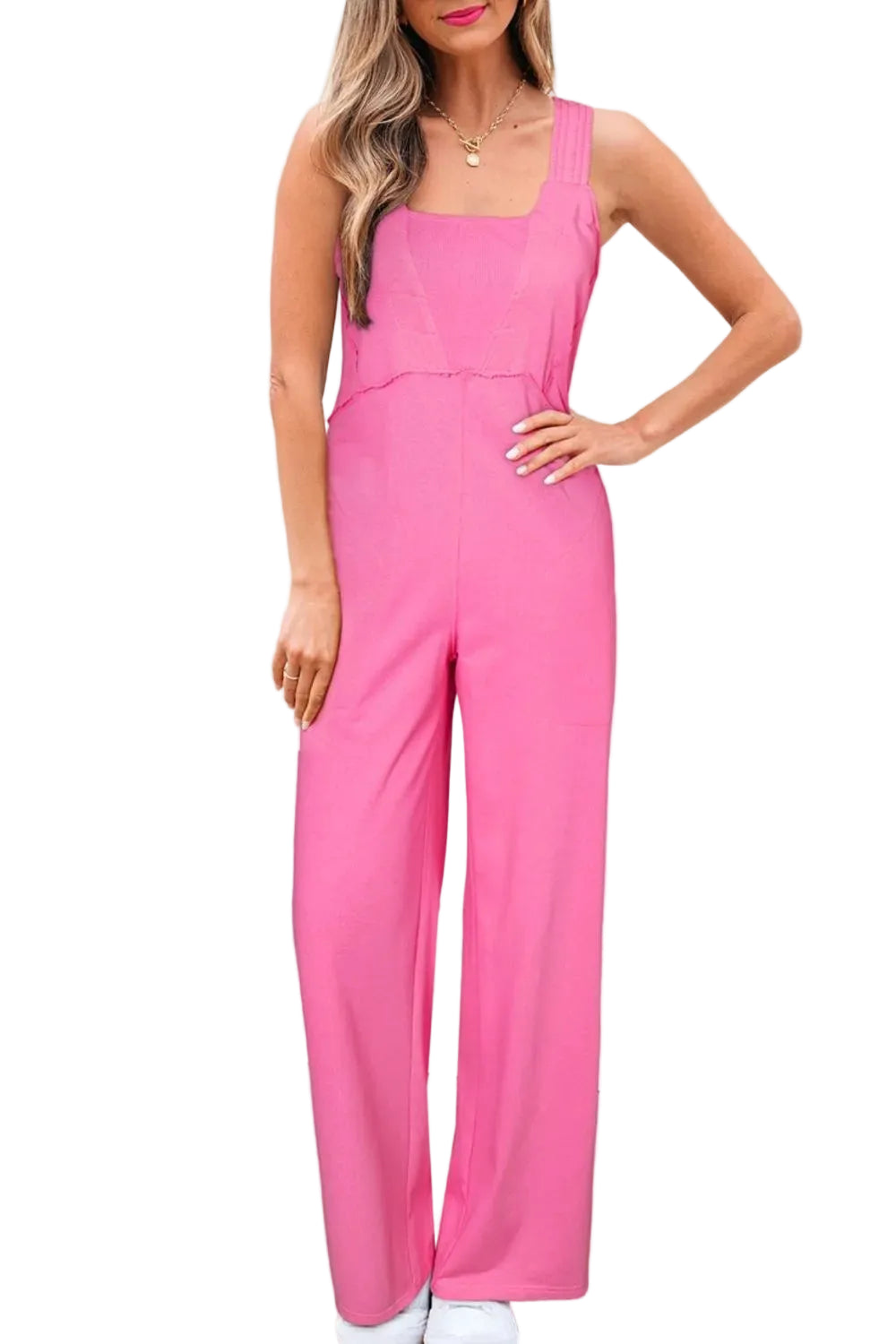 Sleeveless Wide-Leg Jumpsuit - cas7m