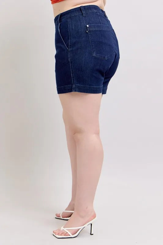 Judy Blue Full Size High Waist Denim Shorts Plus Size - cas7m
