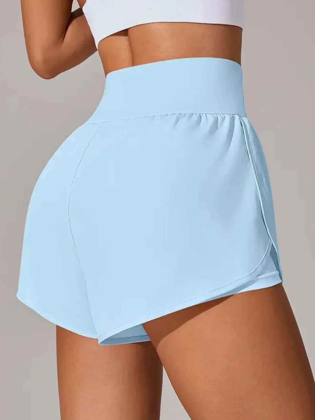 Pocketed High Waist Active Shorts - cas7m