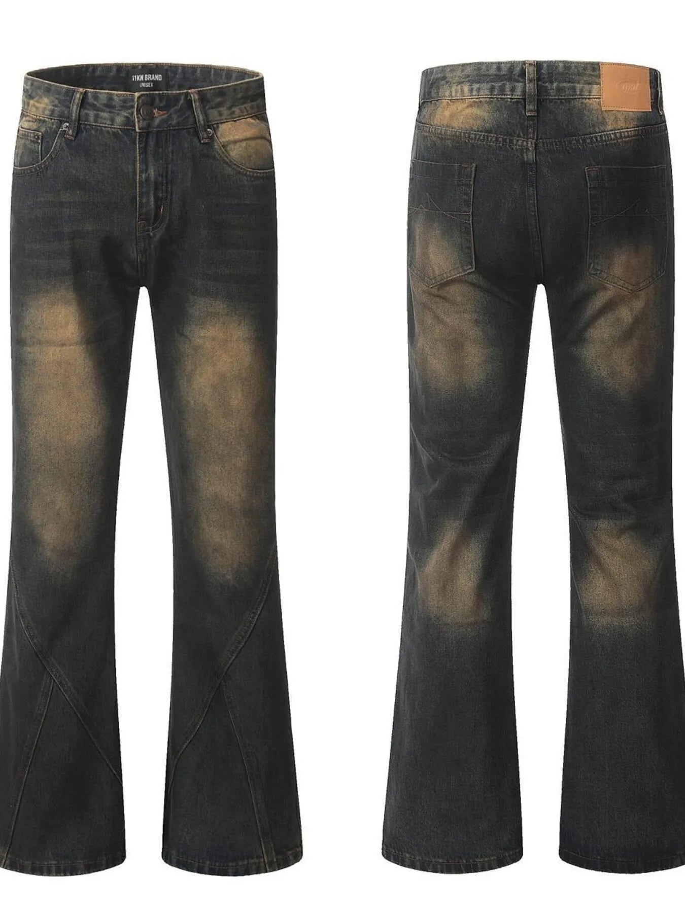 Men's Washed Flare Jeans - cas7m
