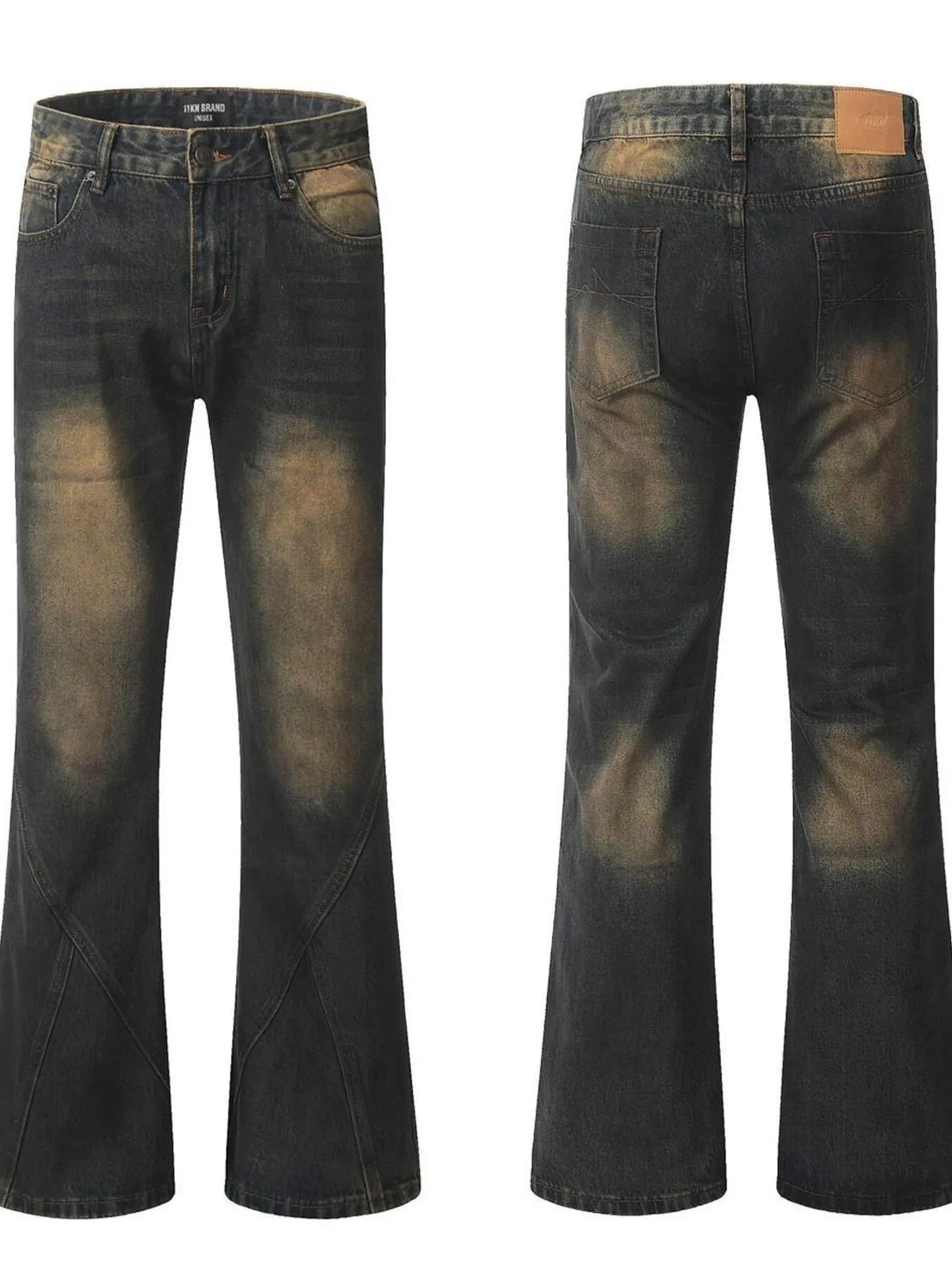 Men's Washed Flare Jeans - cas7m
